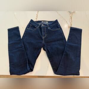 Levi's 721 High Rise Skinny Women's Dark Blue Jeans 25